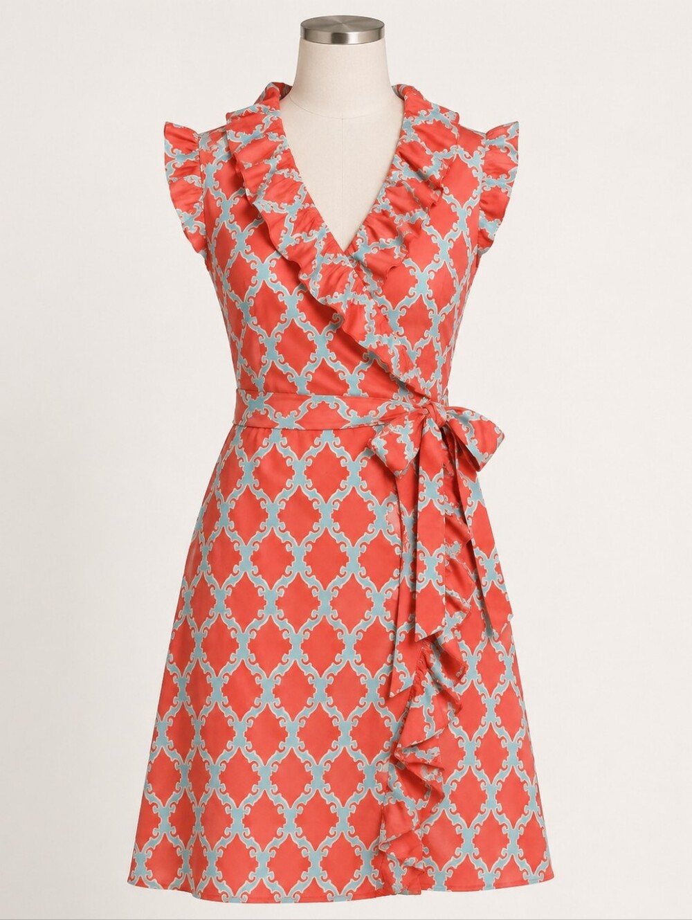 Kate Spade Aubrey Silk Ruffle Wrap Dress Size 0